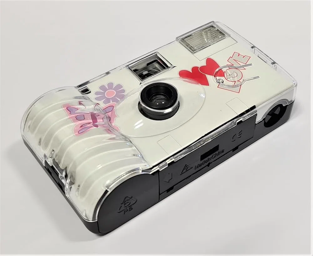 8X 1A PHOTO PORST Einwegkamera Edition Butterfly, Schmetterling, mit Blitz, Batterien und Film (8er Pack, je 27 Aufnahmen)