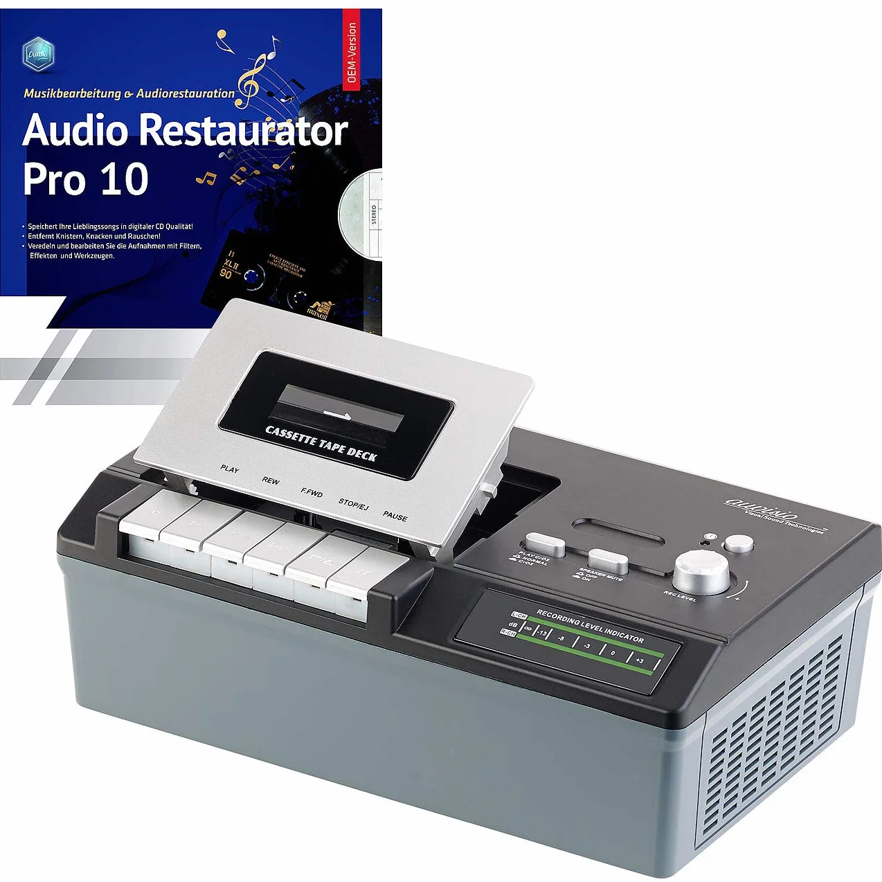 auvisio Kassettenrekorder: USB-Kassetten-Player UCR-2200 zum Abspielen & Digitalisieren (MC digitalisieren, Kassettenspieler, to)