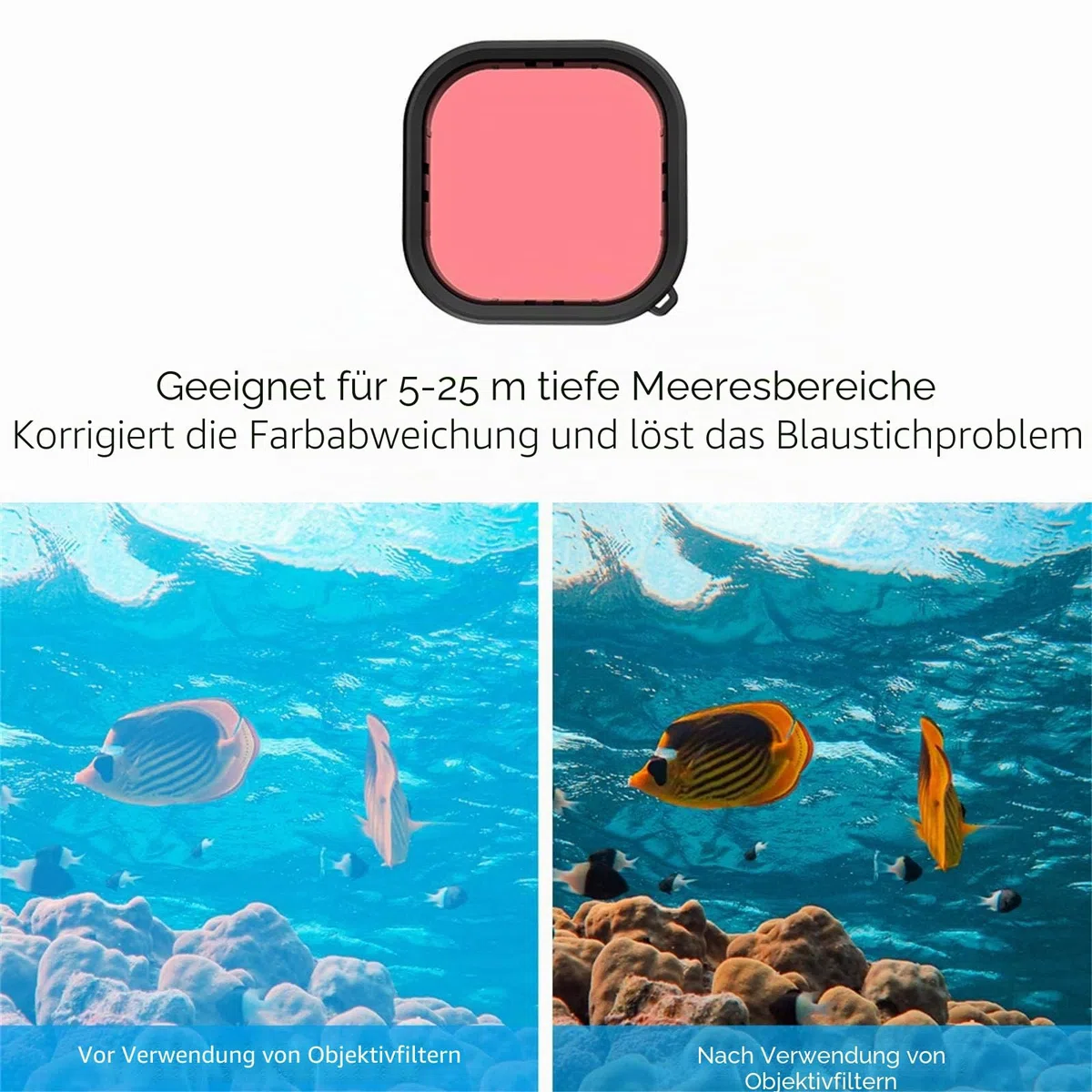 TELESIN Wasserdichtes Gehäuse für GoPro Hero 9, schwarz, 50 m Unterwasser-Unterwasser-Schutzhülle, transparente Schutzhülle mit Schnellverschluss-Halterung für GoPro HERO9 Action-Kamera, Schwarz