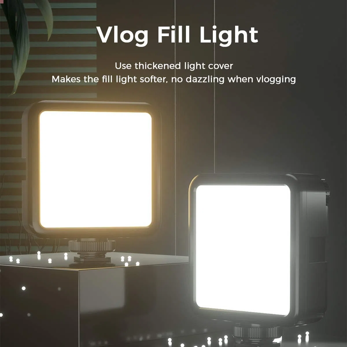 ULANZI VL81 Videoleuchte 81 LEDs Videolicht mit Cold Shoe, Foto Licht 3200K-5600K Farbtemperatur Helligkeit Einstellbar CRI 95+, 3000mAh Akku Kamera Licht für Fotografie YouTube Videoaufnahme