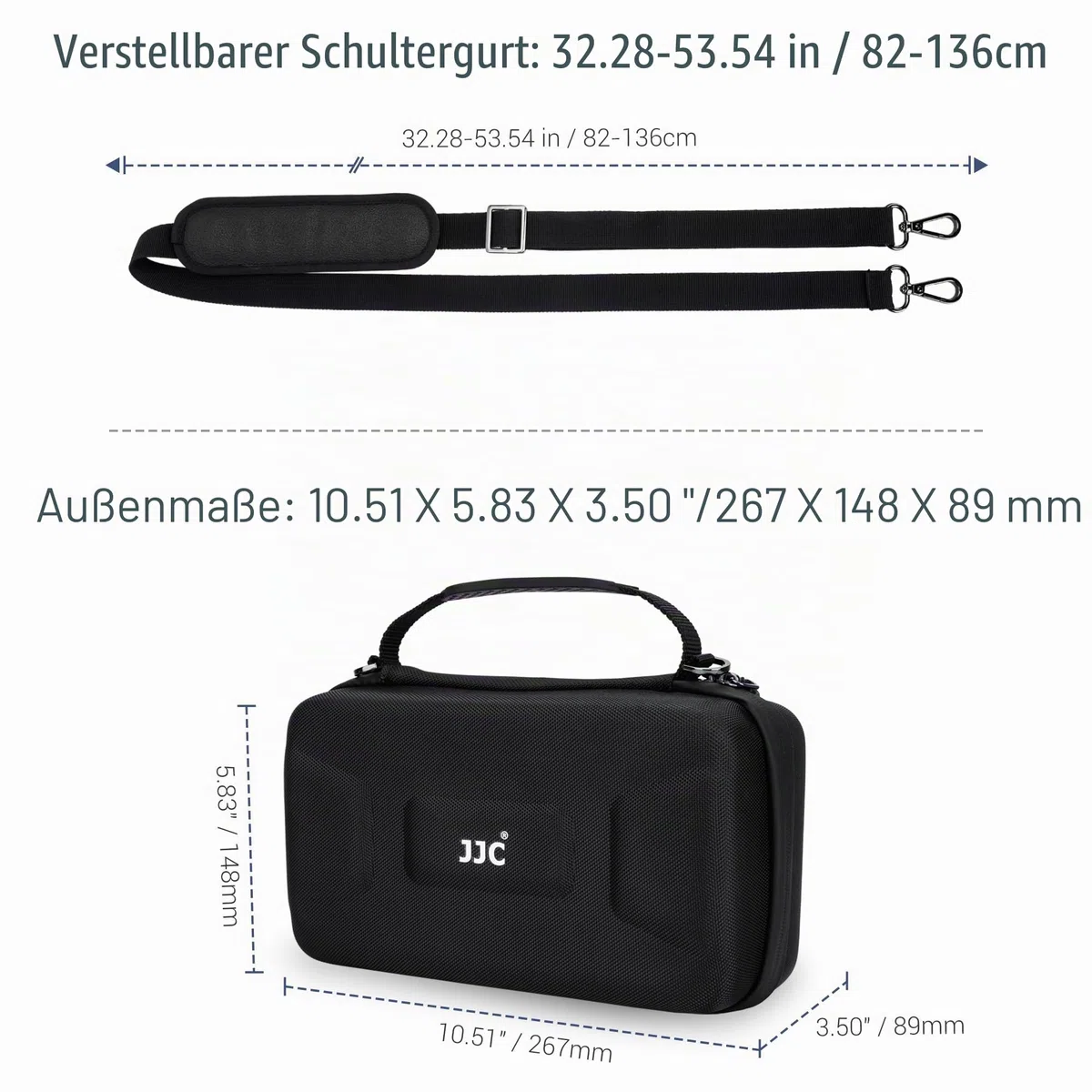 EVA Umhängetasche für DJI Osmo Action 5 Pro Tasche,Koffer für DJI Osmo Action 5 Pro/4/3 mit 3 Micro SD Karte Etui & Schultergurt,Wasserdichte Kameratasche Action5 Adventure Combo Crossbody Bag Taschen