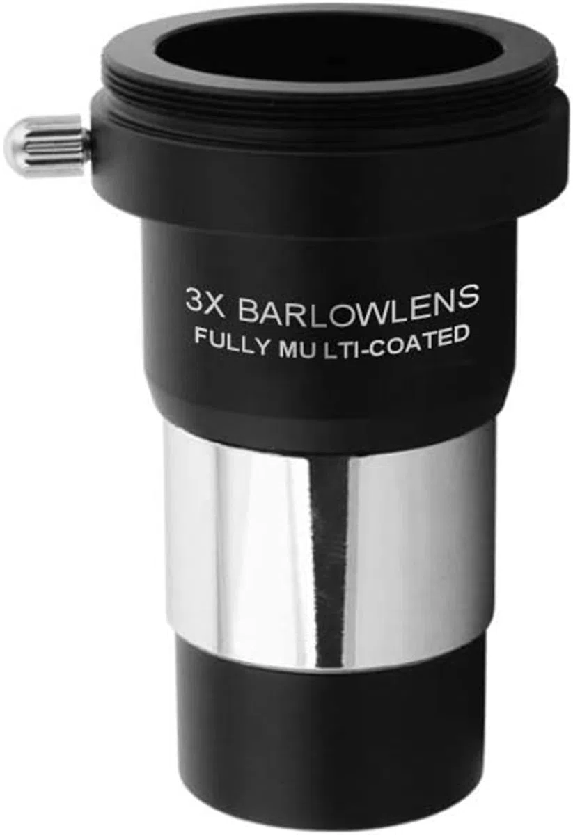 3,2 cm 3X Barlowlinse, M42 x 0,75 mm Gewinde-Schnittstelle, Metall-Barlowlinse für Standard-Teleskop-Okular