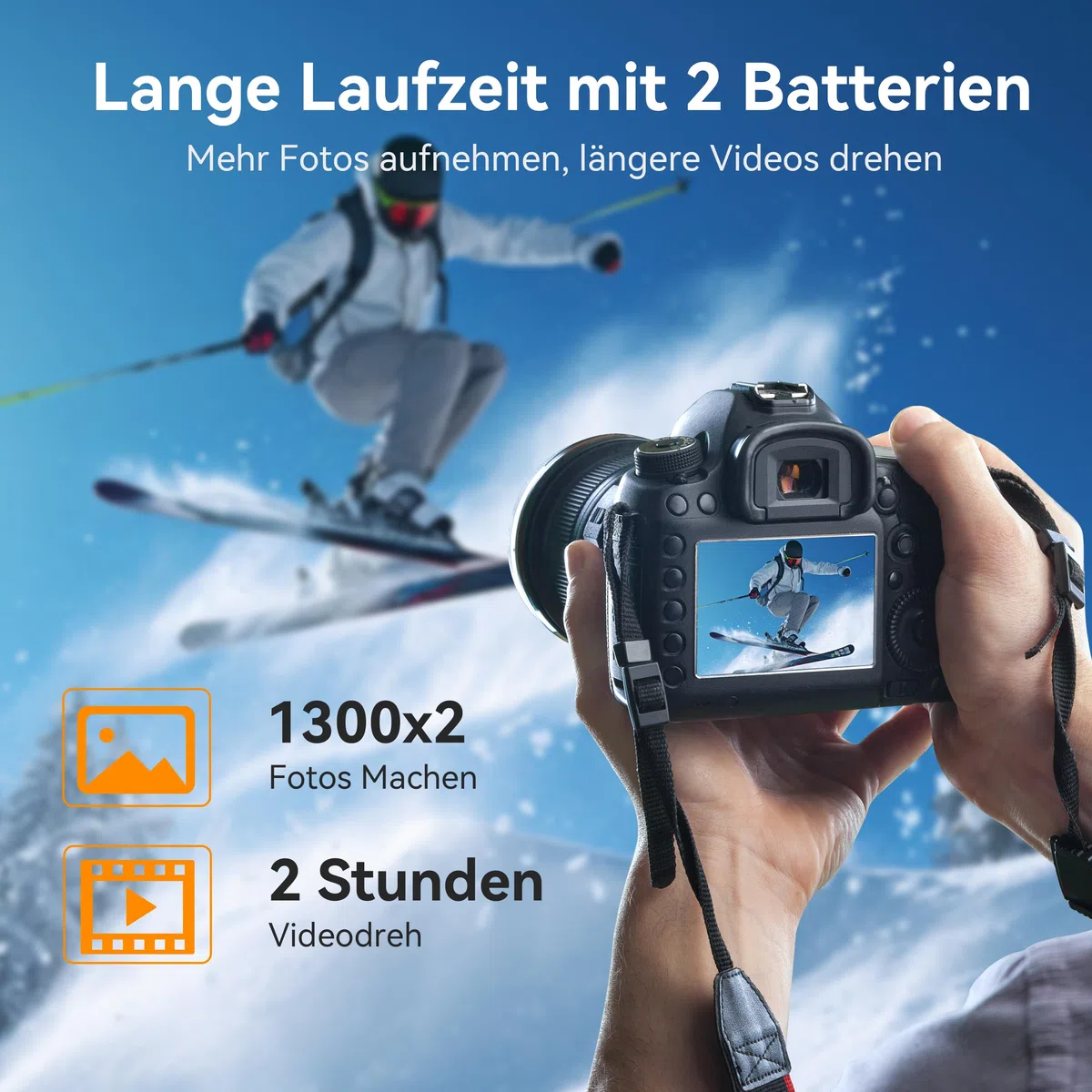 ENEGON NP-FW50 Direktlade-Ersatzbatterien 1500mAh (2er-Pack) mit 2-in-1-USB-C-Ladekabel für Sony ZV-E10,NEX 3/5/7&SLT-A Serie,Sony A7, A7SII, A7R, A7RII,A3000,A6000,A6500,A6300,A6400 A55,A5100,RX10II