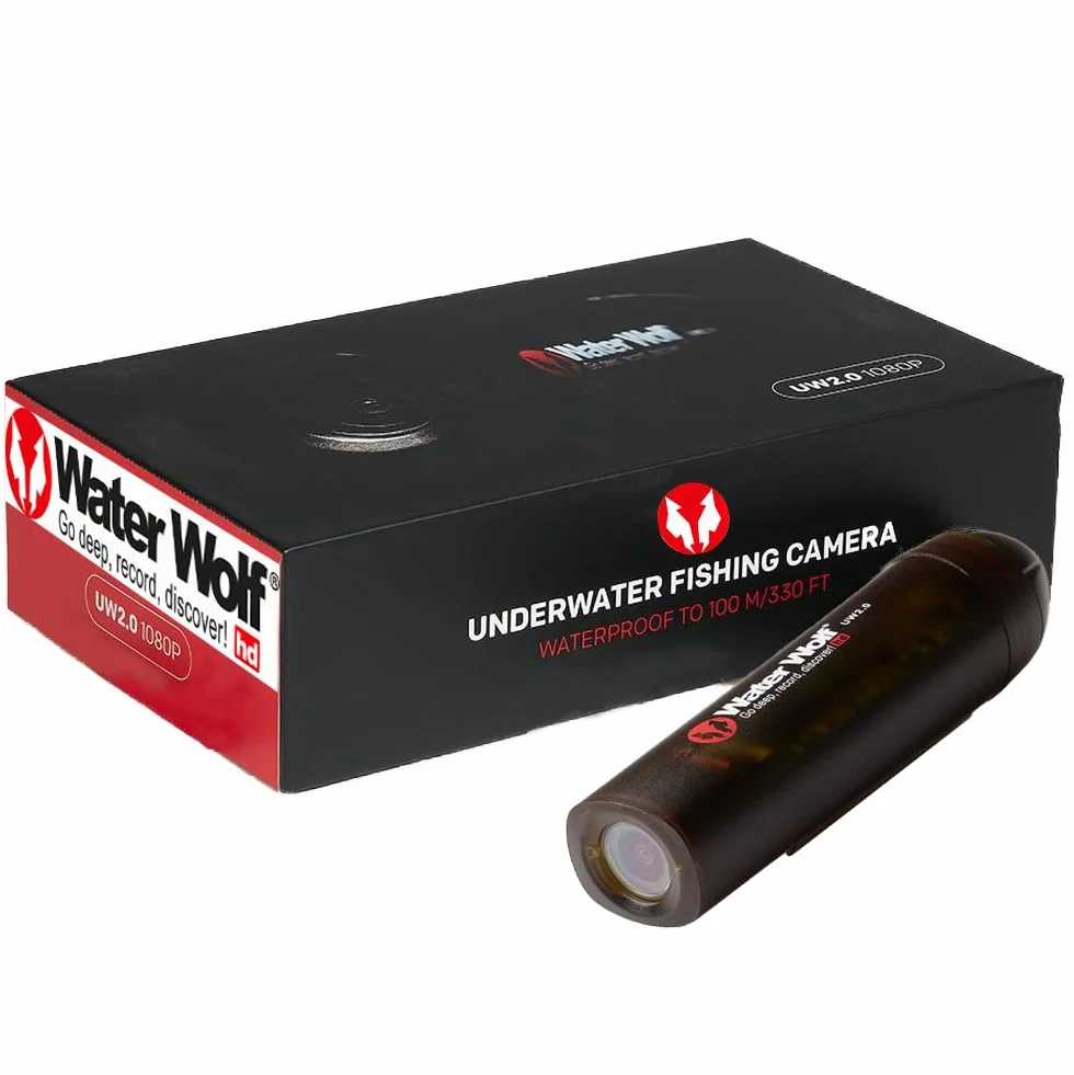 WaterWolf 2.0 WiFi Unterwasser-Action-Kamera 1080p HD 120 Grad Weitwinkel 100m wasserdicht mit Zubehör