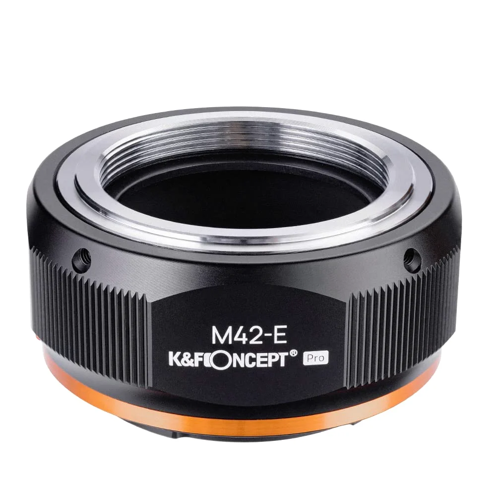 K&F CONCEPT M10105 M42-NEX Hochpräziser Objektivadapter, Sekundäre Oxidation Adapter Ring, Sony NEX Adapter, Objektiv Adapterring für M42 Objektiv auf Sony NEX E-Mount Kamera