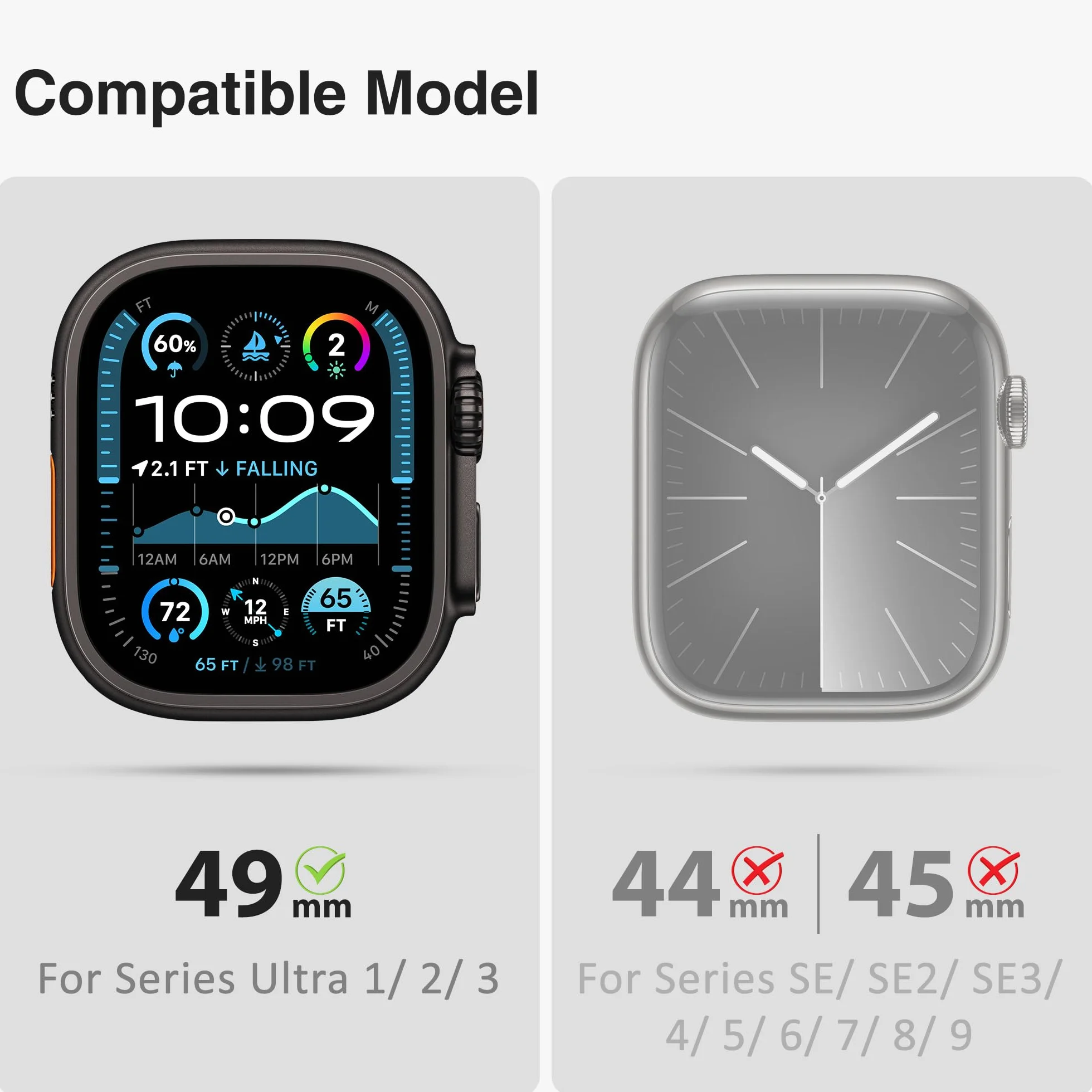 ULTIAML Schutzhülle mit Armband Kompatibel mit Apple Watch ultra 2/ultra 49mm, Einstellbar Stoßfest Sportarmband，Robustem Premium Armband (Grün)