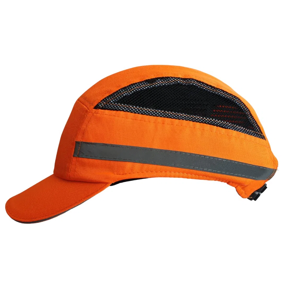 ViCap Aero Orange Anstoßkappe/Sicherheitskappe mit ABS-Schale & Warnschutz (Orange)