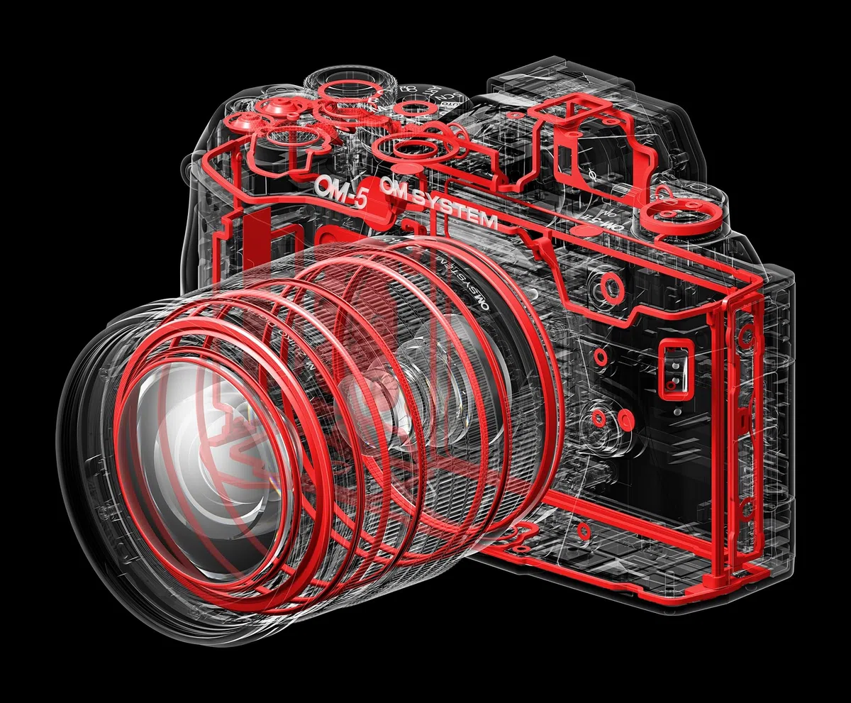 OM SYSTEM OM-5 Mark II MFT-Kamera mit M.Zuiko ED 12-40 mm F2.8 PRO II, 20 MP, IP53 Wetterschutz, 5-Achsen-Bildstabilisierung, 50 MP High-Res Shot, Schwarz