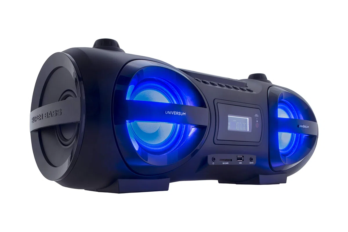 CD-Player Boombox Ghettoblaster mit Radio, CD, MP3, Bluetooth, USB, AUX UNIVERSUM BB 500-20