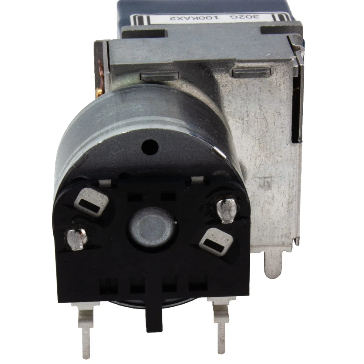 ALPS 100K Log mit Motor Stereo RK27112MC Dreh-Poti 100KAx2 Ohm logarithmisch 6mm Potentiometer Motorpotentiometer Drehpotentiometer