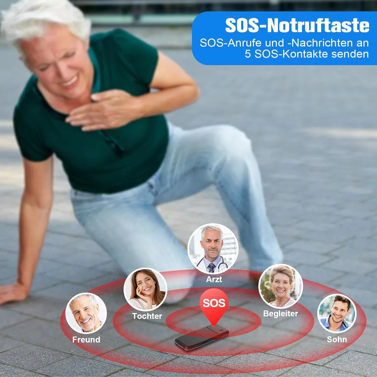 Version F22 Seniorenhandy ohne Vertrag | 2500 mAh Akku Lange Standby-Zeit |SIM mit Notruftaste | Rentner Handy Große Tasten| Großtastenhandy mit Ladestation | 2,4 Zoll Farbdisplay