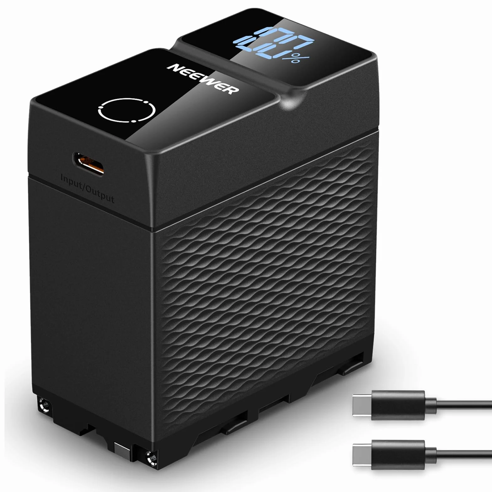 NEEWER 10500mAh NP-F970 Battery Kamera Akku Ersatzakku, PD 45W Schnellladung, OLED/USB A/USB C, für Camera Monitor Kompatibel mit Sony FX3 FX30 A7IV A7SIII Canon R5 R6 Nikon Z8, NW-F970U