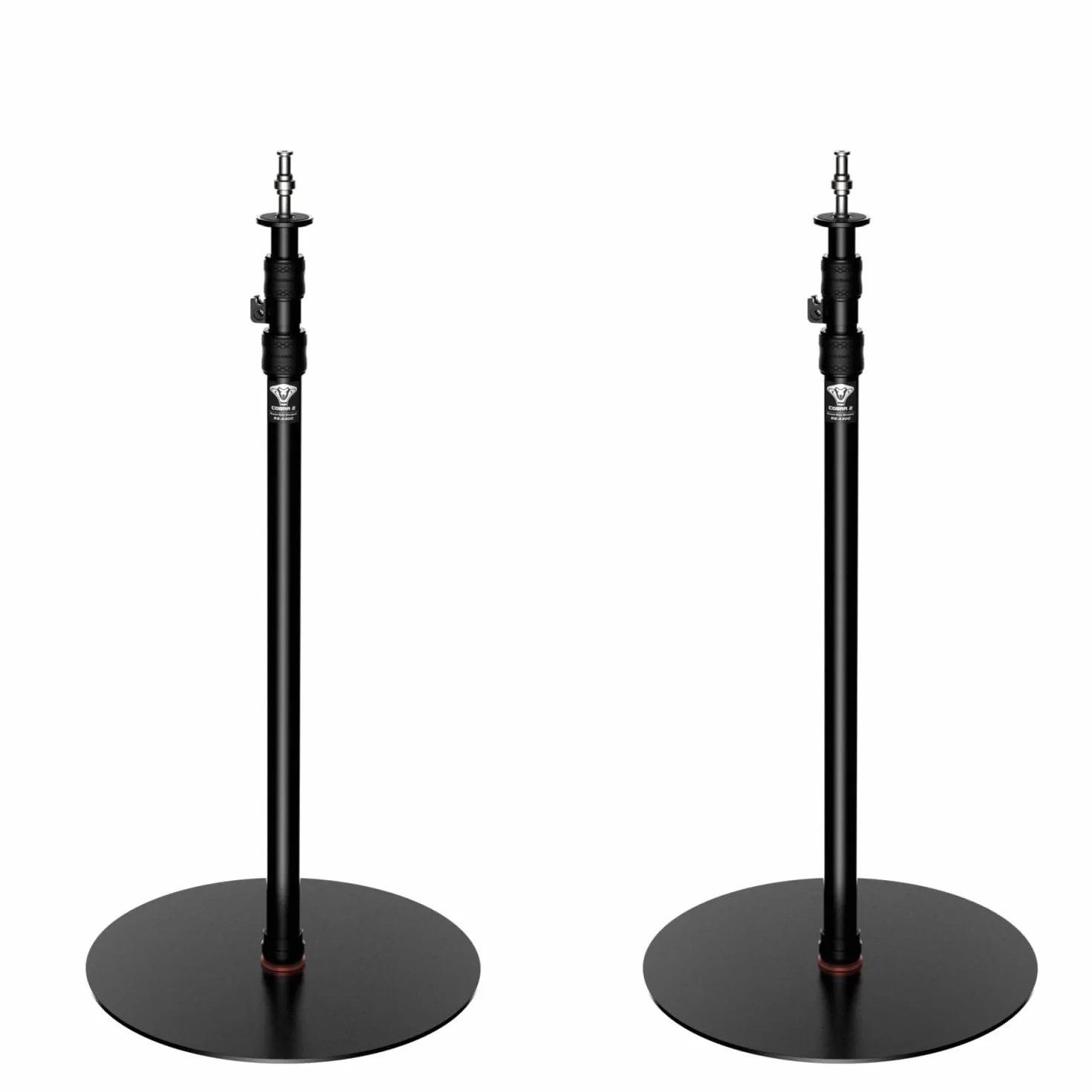 IFOOTAGE Cobra 2 RB-A400 Professionelles Kamera-Aluminium-Einbeinstativ,Studio-Einbeinstativ,gewichteter Basis und Einstellbarer Höhe, Bodenständer,Light Stand,Sockeldurchmesser:2Pcs/ 40cm