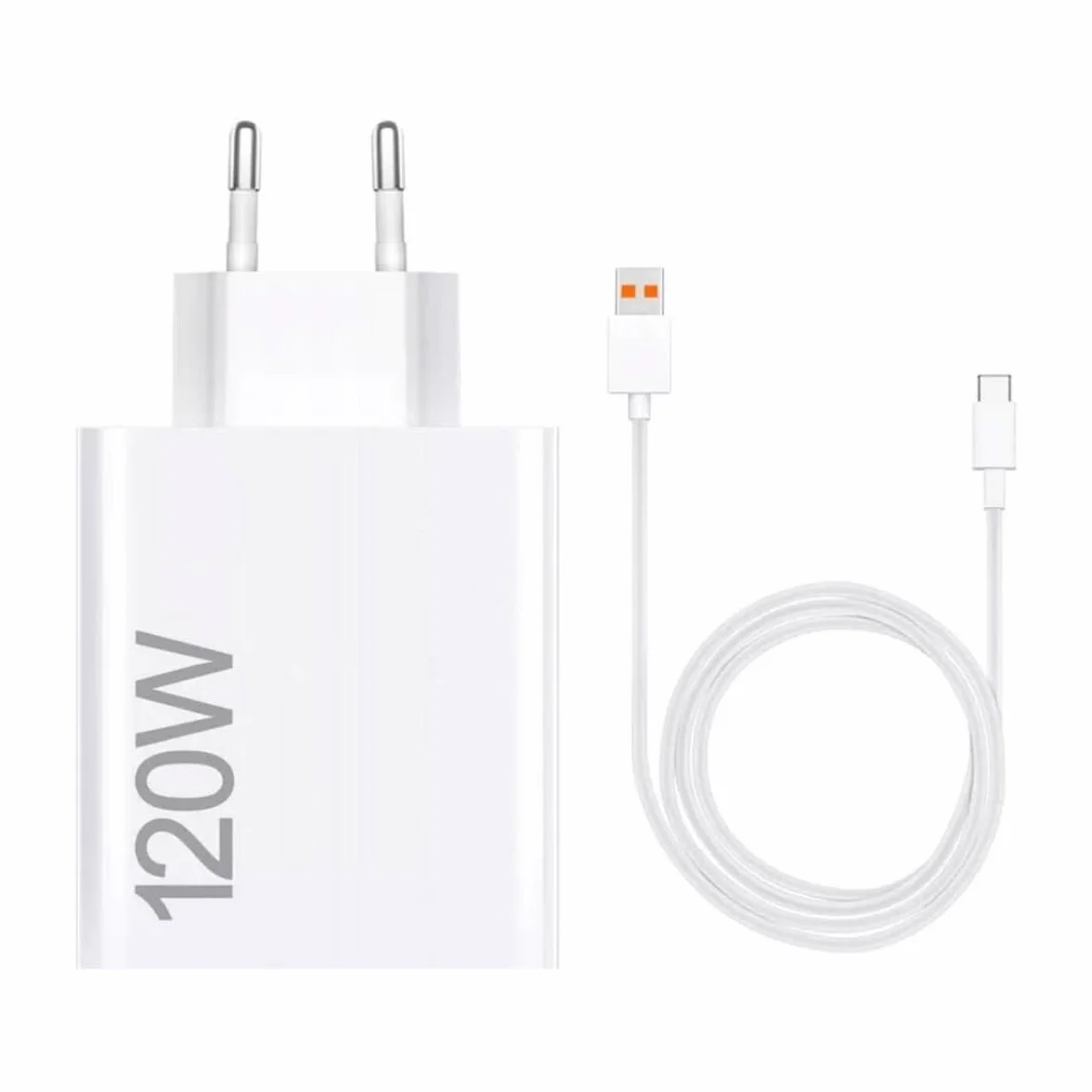 Xiaomi HyperCharge Combo (Type-A), Ladegerät, 120 W, USB-Anschluss, USB-C-Kabel, intelligente Identifikation von Geräten, Weiß (ES-Version)