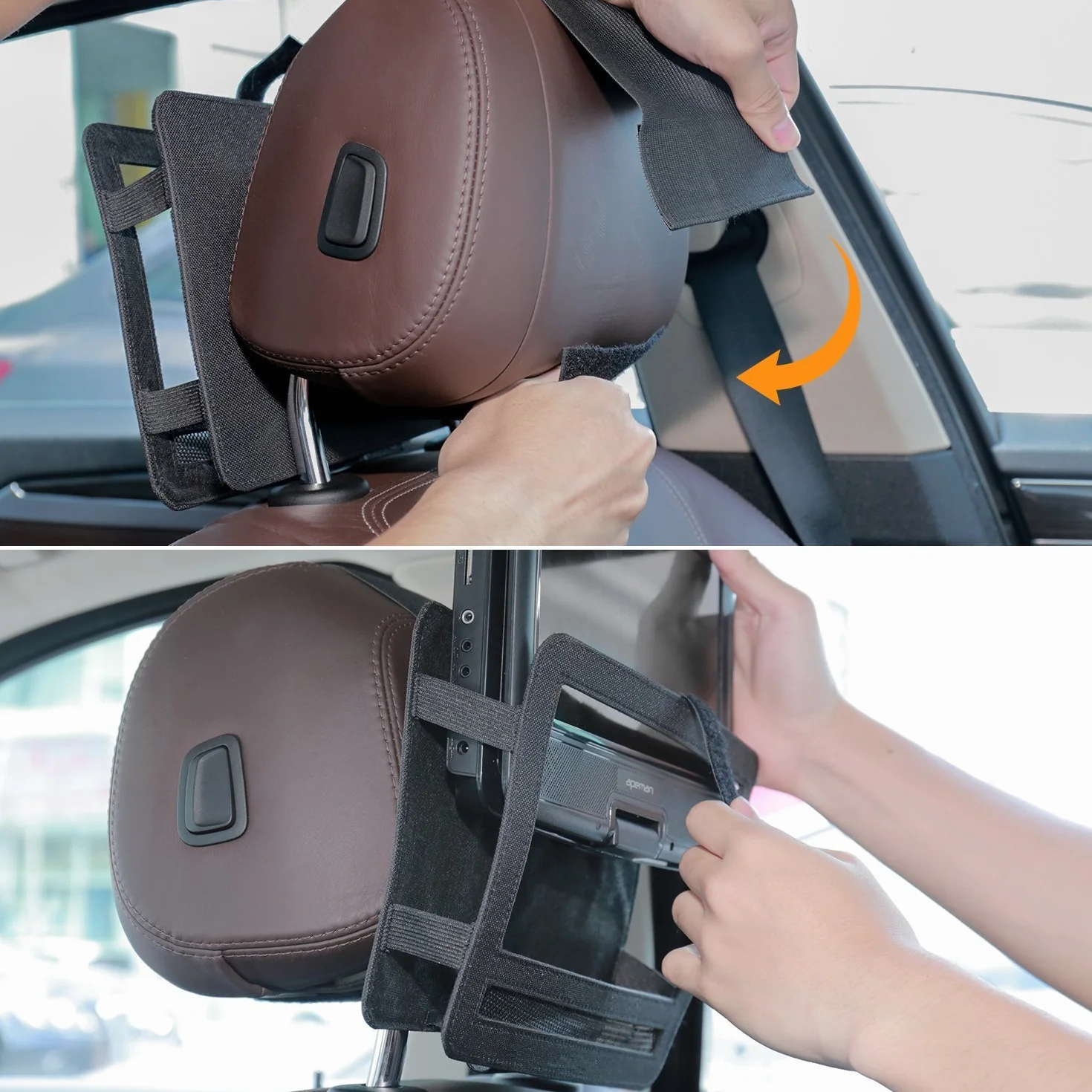 Auto Kopfstützenhalterung für 9 Zoll DVD-Player mit Neigungs- und Schwenkfunktion Kfz Halterung Kopfstütze - von TFY