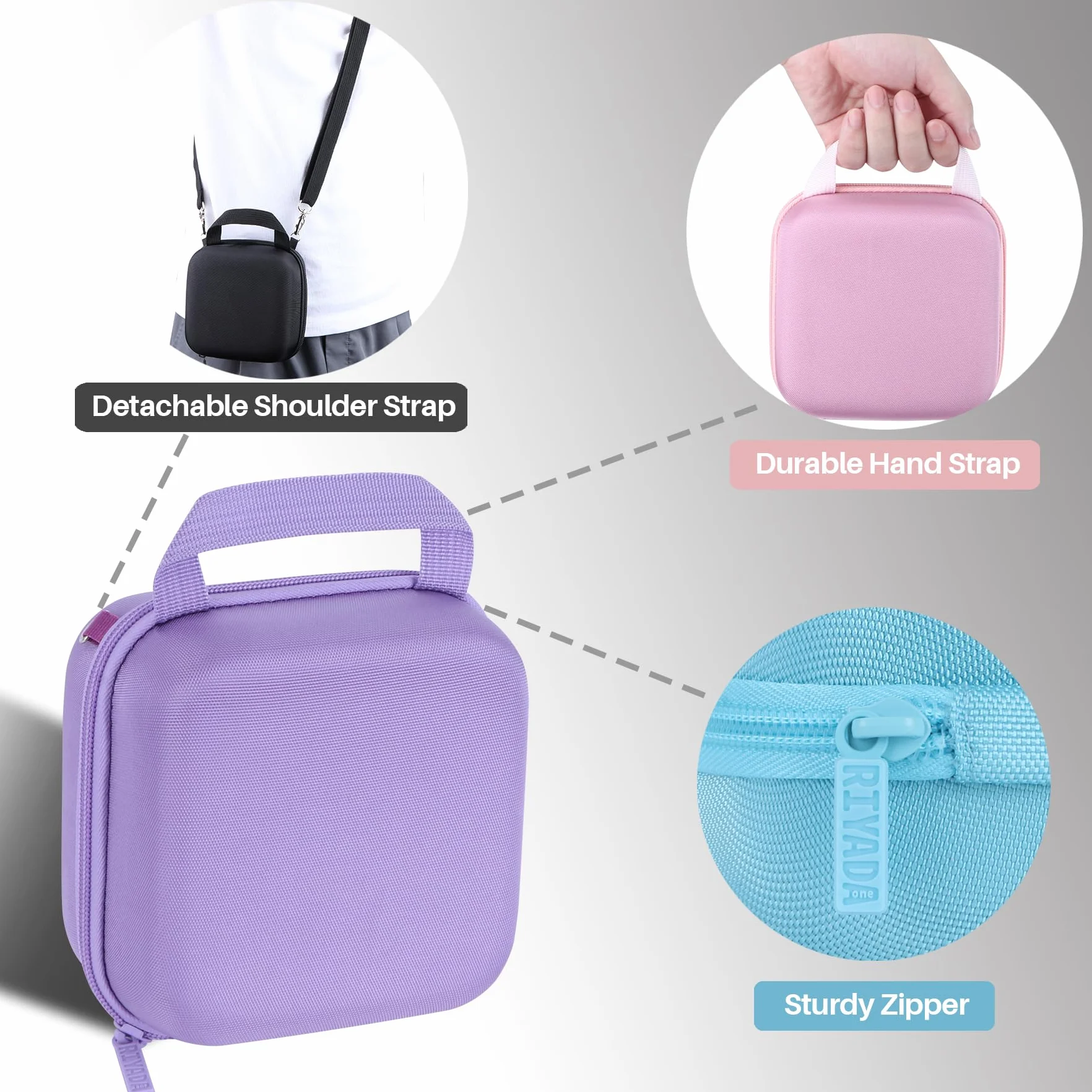 Hartschalen Schutzhülle Tasche Geeignet für INSATX mini 13 / INSATX mini 12 / INSTAX 11 Sofortbildkameras (Blossom Pink)