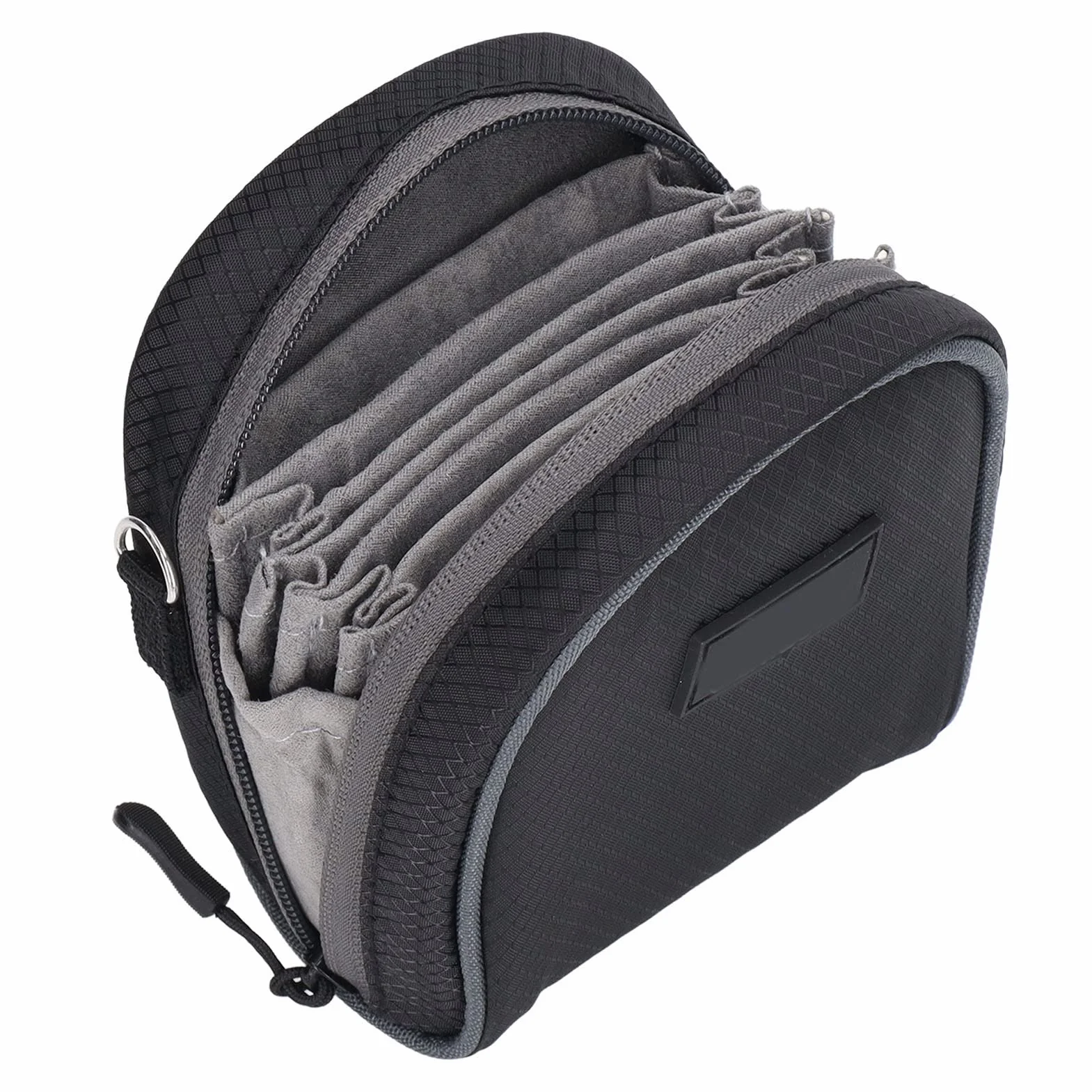 Dpofirs Objektivfiltertasche mit 8 Taschen für Bis zu 95 Mm, Objektivfiltertasche für Unterwegs, Staubdichte und wasserdichte Filtertasche mit Schultergurt