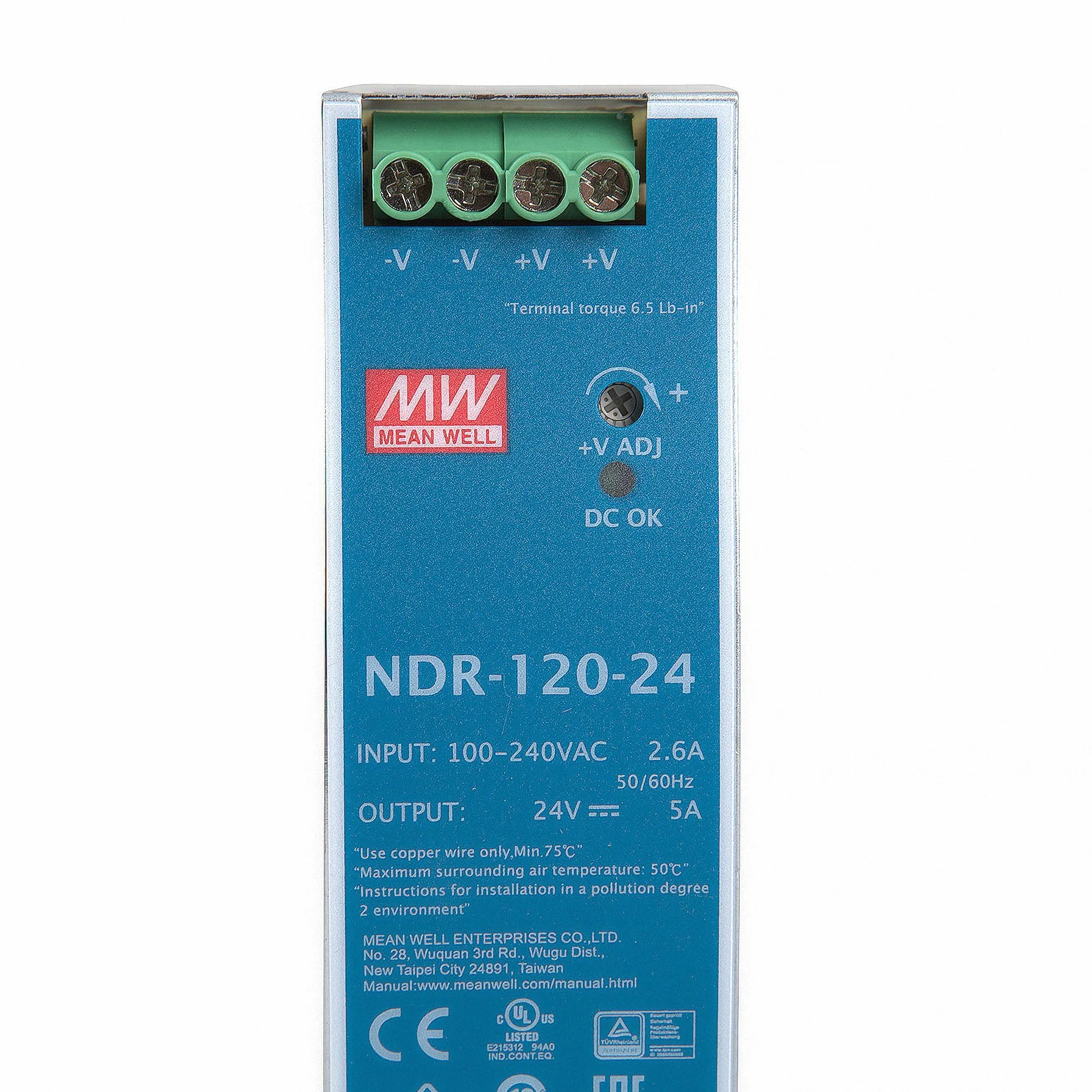 MeanWell NDR-120-24 120W 24V 5A Hutschienen Netzteil DIN-RAIL