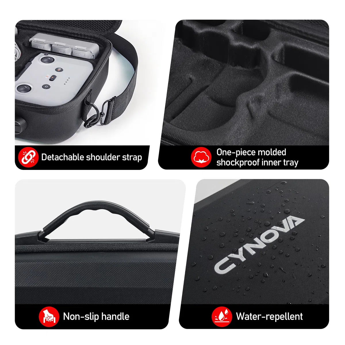 CYNOVA Neo 2 Tragetasche für DJI Neo 2,Neo 2 Tasche kompatibel mit Neo 2 Drohne RC-N3 Fernsteuerung und Akku,PU-Material Stoßfest Staubdicht,Neo 2 Zubehör Drohne Zubehör