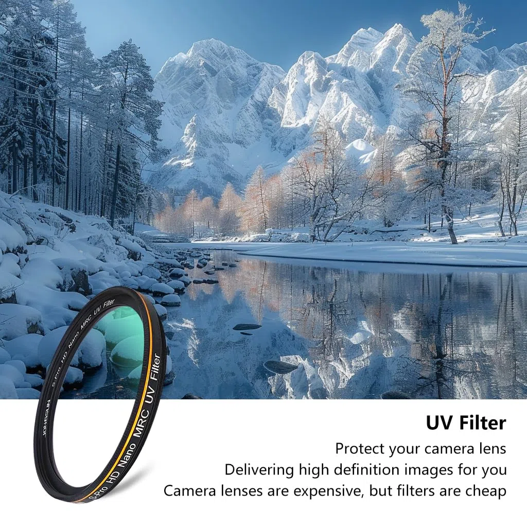 JONGSUN UV Filter 58mm, S-Pro HD Nano MRC Mehrlagenbeschichtung, B270, Kameras Ultraviolett Schutzfilter Filter