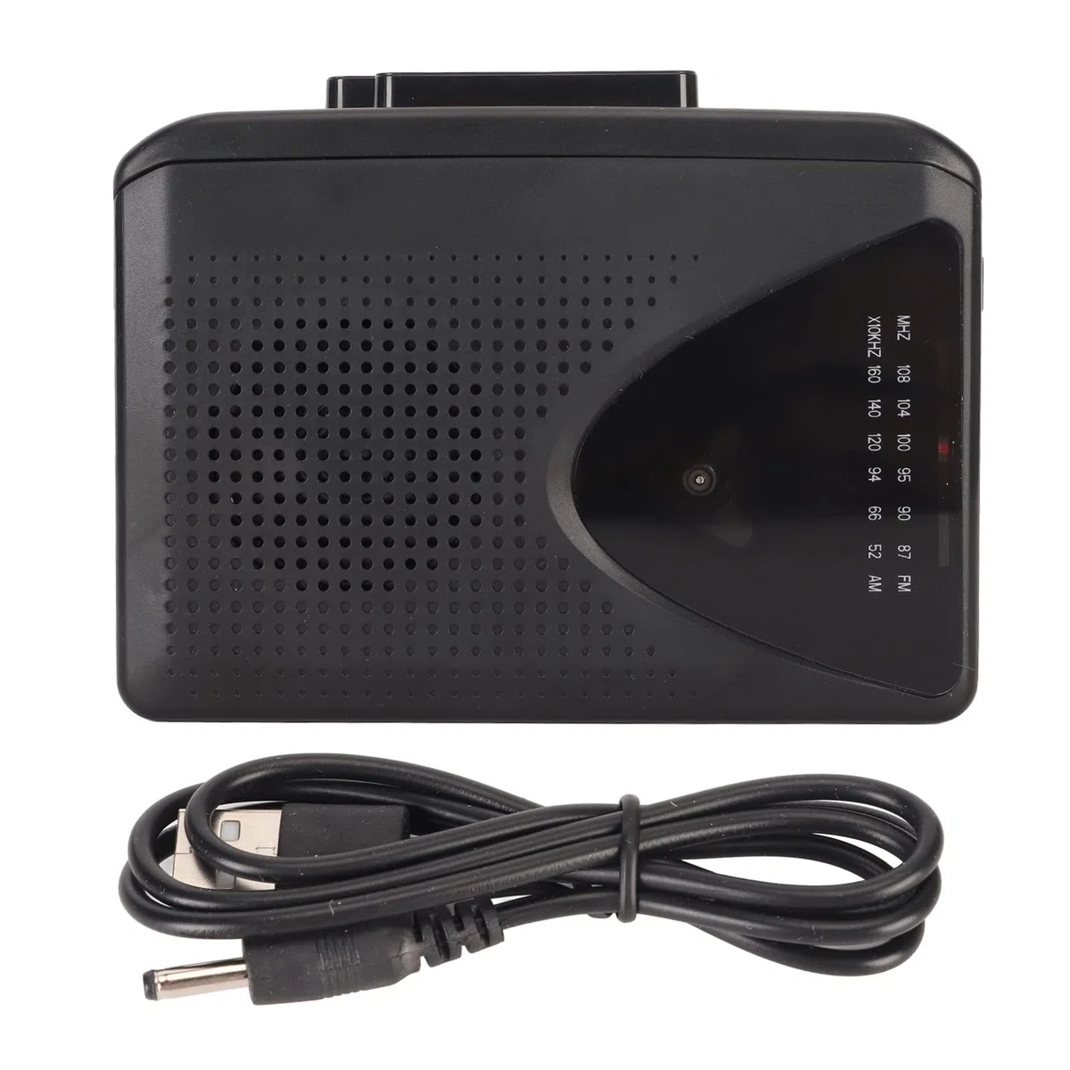 Tragbarer Kassettenspieler, Retro-FM-AM-Radio-Walkman mit Lautsprecher und Kopfhöreranschluss, Kassetten-zu-MP3-Konverter, Kassettenrekorder für Reisen, Sport (Schwarz)