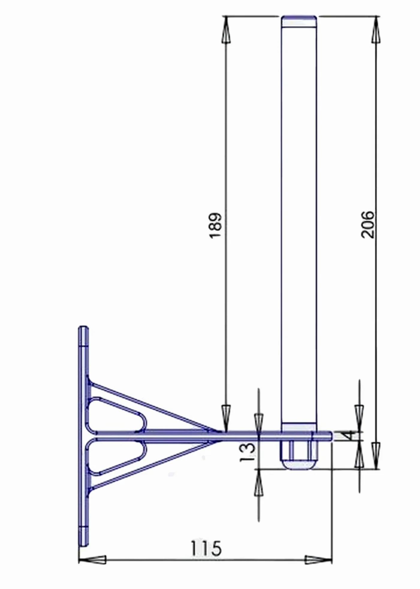 Breitband Antenne für 4G LTE, 3G, UMTS, 2G, GSM, Bluetooth, WLAN, SMA/M Stecker, Rundstrahl Stationsantenne für den Innenbereich zur Wandmontage, 5 m Kabellänge