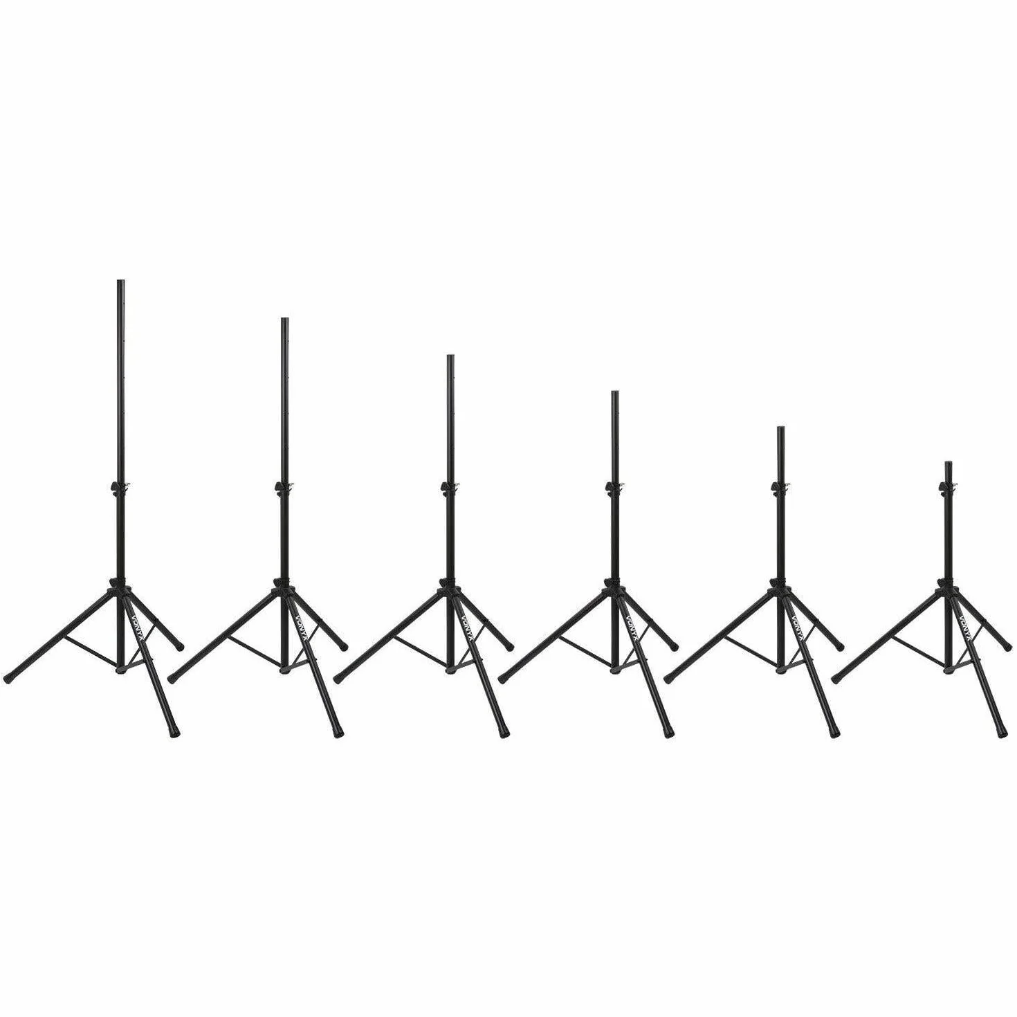 Vonyx LS01K Lautsprecherständer, höhenverstellbar 110cm-180cm, Universal Boxenständer, Speaker Stand bis ca. 20 Kg Traglast, Lautsprecher Ständer mit versteckter Kabelführung- Schwarz