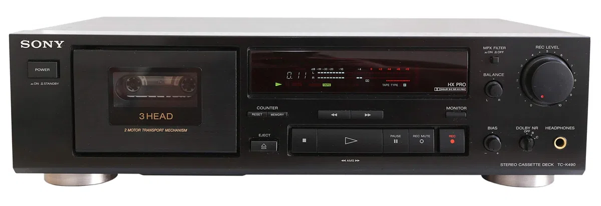 Sony TC-K 490 Kassettendeck in schwarz - 3 Head