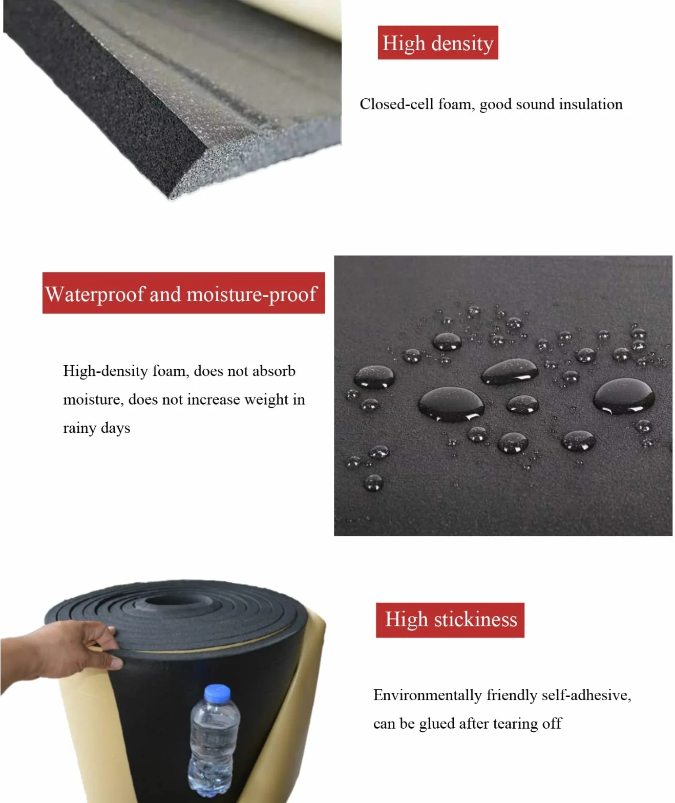 5mm Dämmmatte 50x300cm Auto Dämmschaummatte Isolierung Schallschutzmatte Selbstklebend Dämmmatte Fahrzeugdämmung für KFZ