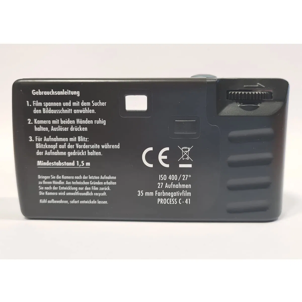 3X 1A PHOTO PORST Einwegkamera Edition I Mog Di in weiß, bunt, mit Blitz, Batterien und Film (3er Pack, je 27 Aufnahmen)