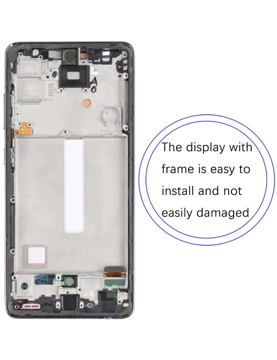 Ersatz Display für Samsung Galaxy A52s / A52 5G LCD-Bildschirm TFT , A526B A526W A526U A528B A528N LCD Display Touch Digitizer Assembly Reparaturteile Kit( Ohne Fingerabdruck, Schwarz mit Rahmen)