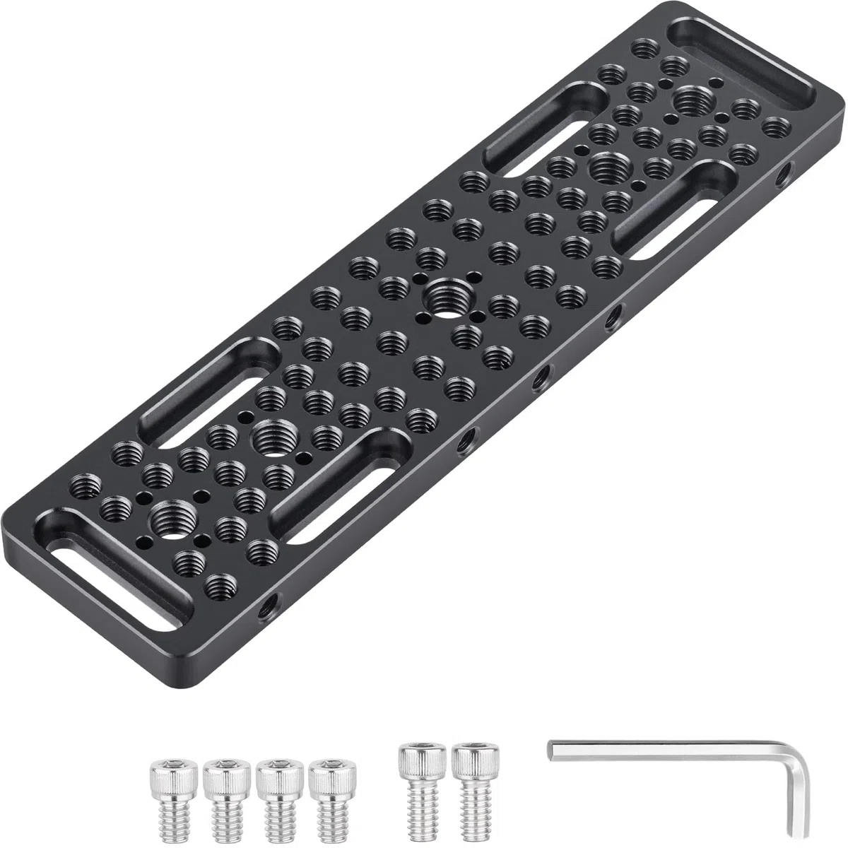 INNOREL CP2005 20 * 5cm Multifunktionale Käseplatte mit 1/4" & 3/8" Gewinden, Schaltmontageplatte mit eingebauten ARRI Locating Holes für Kamera und Stativ