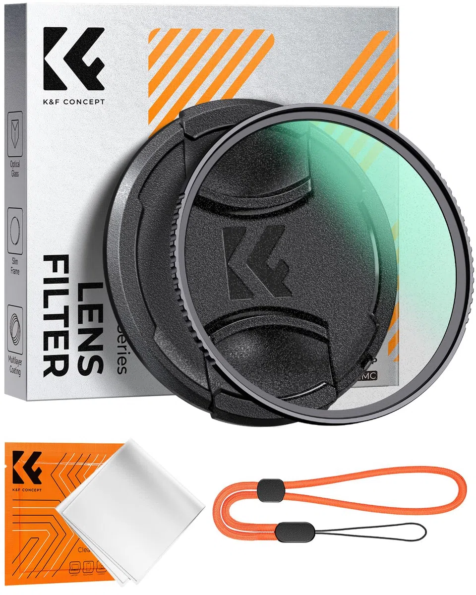 K&F CONCEPT Black Mist 1/8 Filter 49mm mit Objektivdeckel, Reinigungstuch, Schutzfilter mit Optisches Glas mit 18-facher Nano-Beschichtung (Nano Klear)