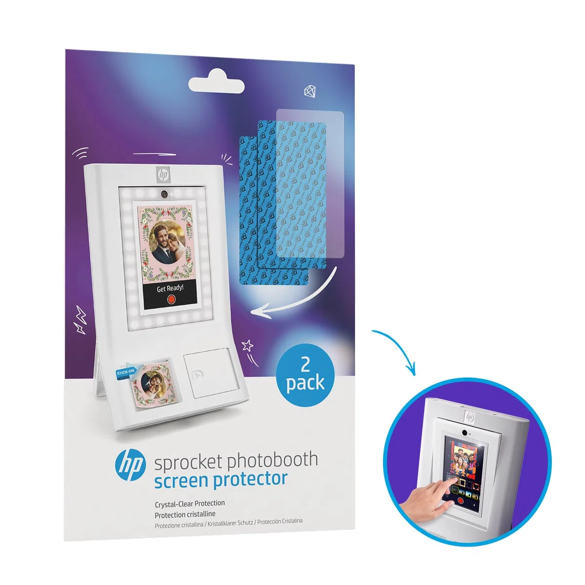 HP Sprocket Photobooth Displayschutzfolie - 9H hochtransparenter, kratzfester Displayschutz, exklusiv für die Verwendung mit HP Sprocket Photobooth