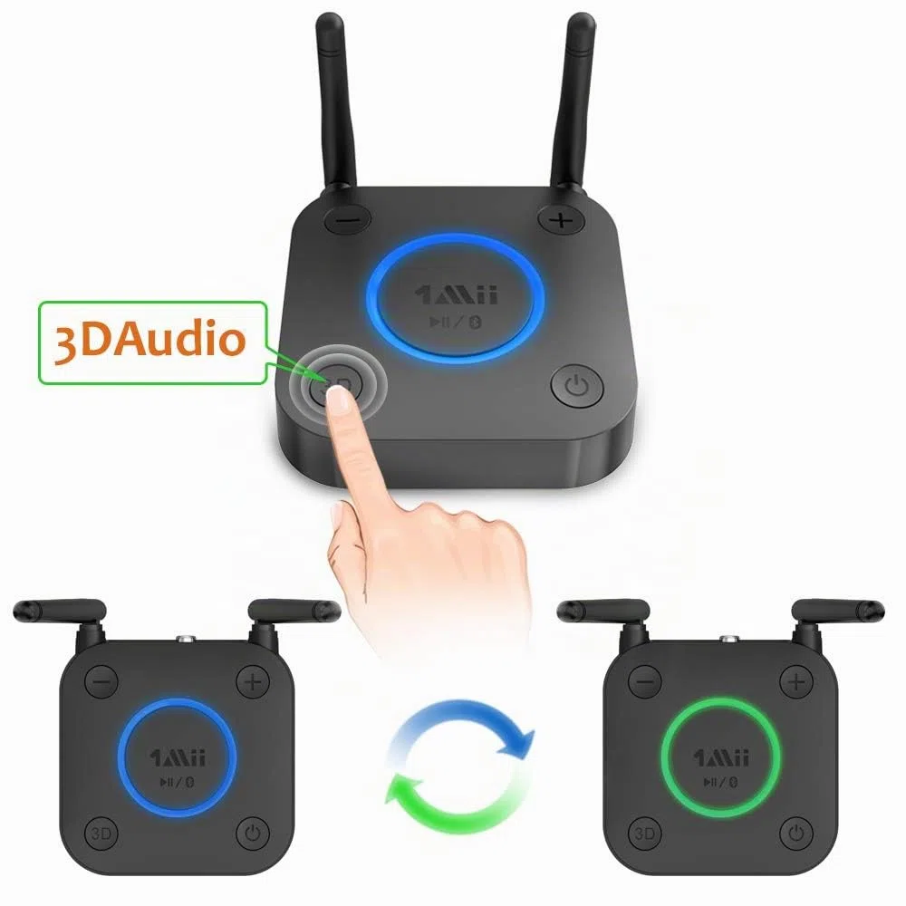 1Mii Aux Bluetooth Adapter, aptX Low Latency Bluetooth empfänger Audio, Bluetooth 5.0 Receiver mit Optical RCA AUX 3.5mm Koaxial für Home Stereoanlage…