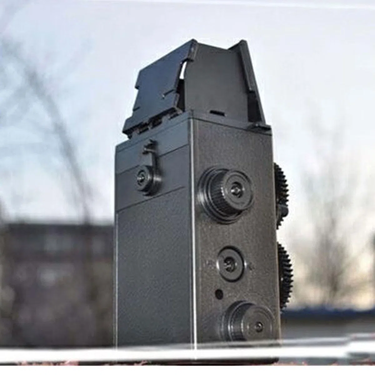 TLR-Kamera 35-mm-Film Twin Lens Reflex Kit, Dual-Objektiv-Filmkamera DIY Klassische Retro-Doppelreflexfilmkamera TLR-Kamera für 35-mm-135-Film
