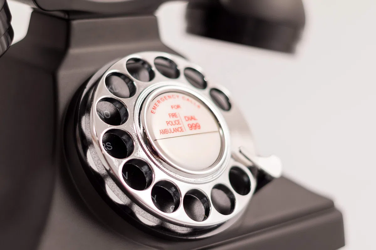 GPO 200 Klassische Retro Wählscheibentelefon 50er Jahre Design Schwarz