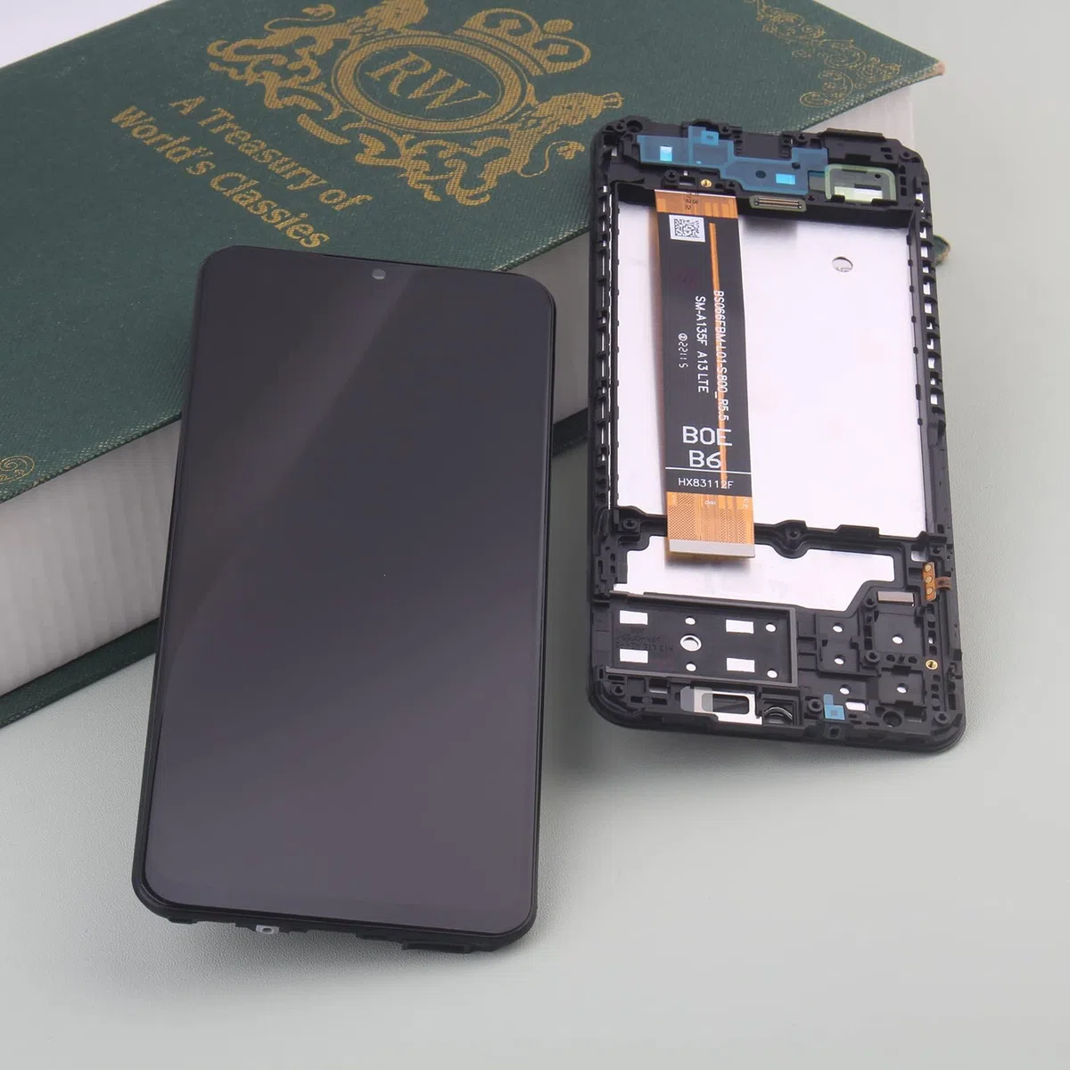 6.6" Schwarz + Rahmen Display LCD Für Samsung Galaxy A13 4G SM-A135F SM-A137F LCD Display Touchscreen Ersatz Bildschirm Glas Assembly mit Werkzeug + 1 Stück Schutzfolie
