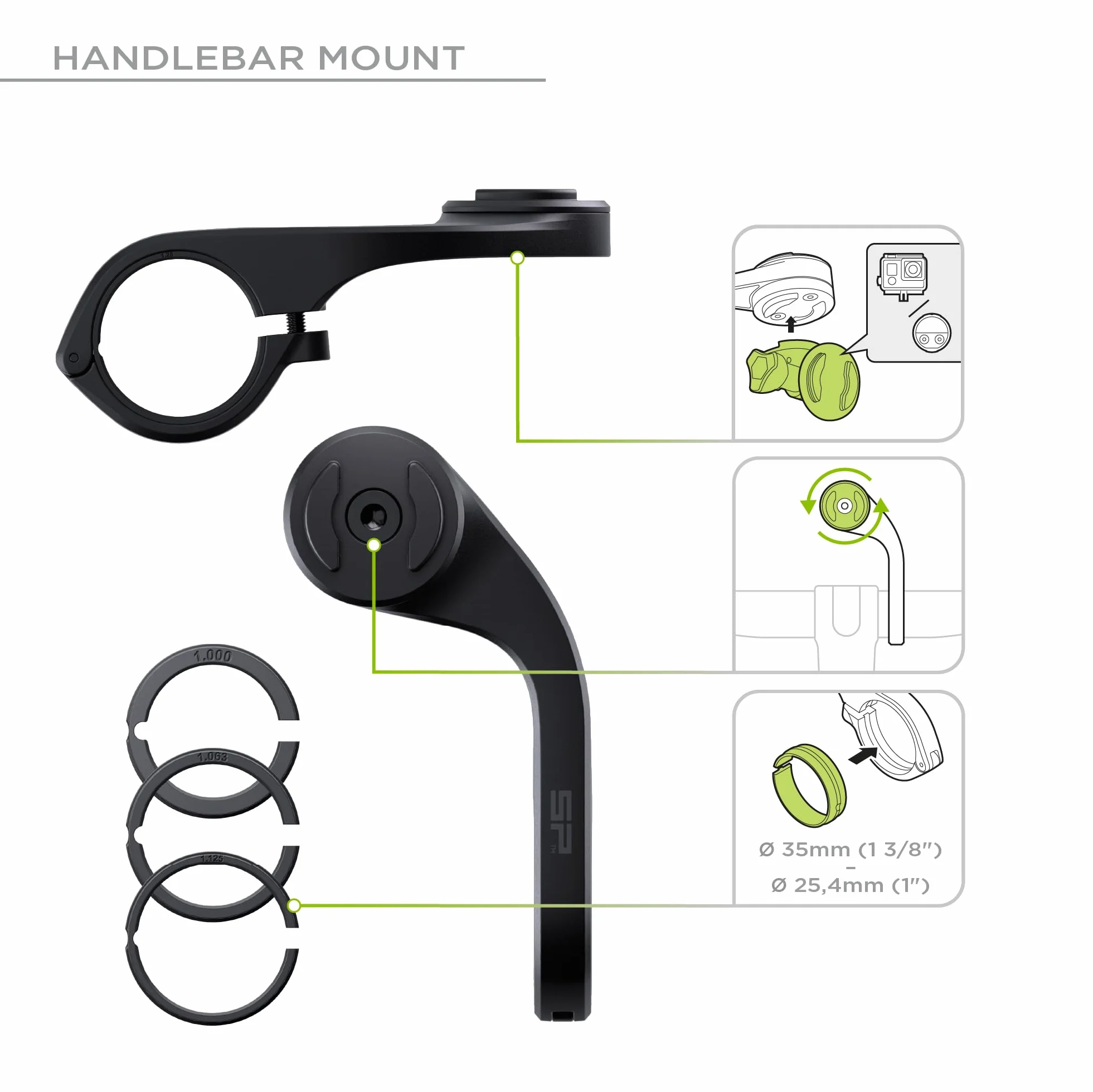 SP CONNECT Road Bike Bundle kompatibel mit iPhone 15 Pro Max |SPC+|Handyhalter für Road Bike| Fahrrad Handy Halterung Gadget