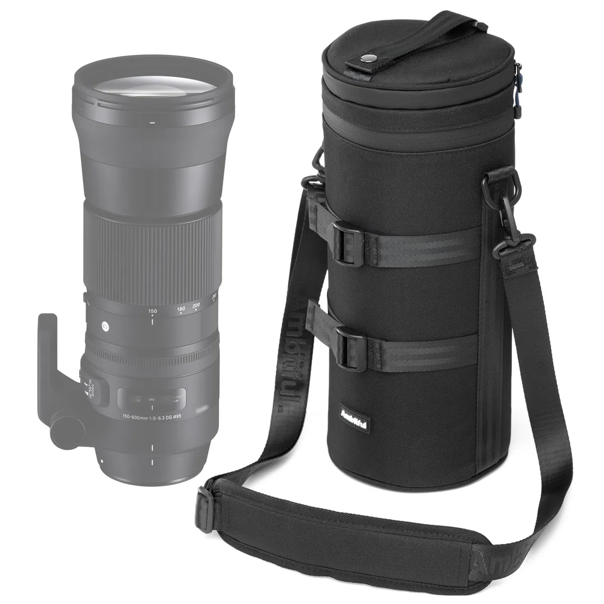 AMBITFUL Thick Camera Lens Pouch Case Water, Dust, Shock Protection Lens Pouch for DSLR Camera Lens for Sony, Nikon, Canon,Fujifilm,Tamron Fits Lenses Below