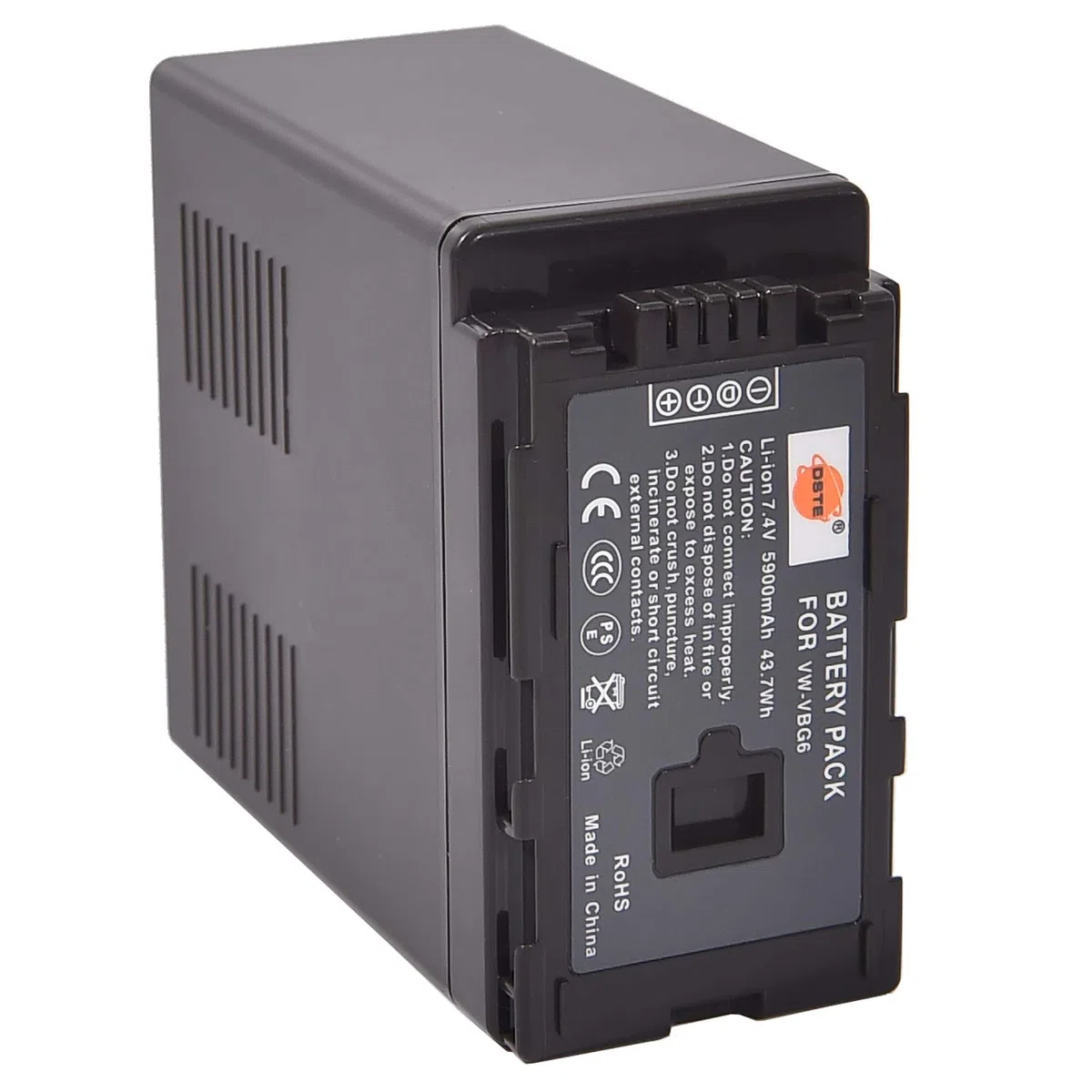 DSTE VW-VBG6 Li-Ionen Batterie und Micro USB Ladegerät Anzug kompatibel mit Panasonic NV-GS90,NV-GS98,PV-GS90,PV-GS500,SDR-H90,SDR-H258,AG-AC7,AG-AC130A,AG-AC160A,AG-AF100,HDC-HMC40