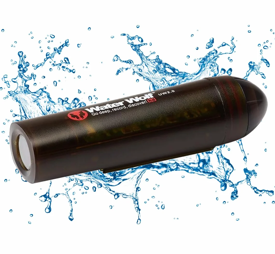 WaterWolf 2.0 WiFi Unterwasser-Action-Kamera 1080p HD 120 Grad Weitwinkel 100m wasserdicht mit Zubehör