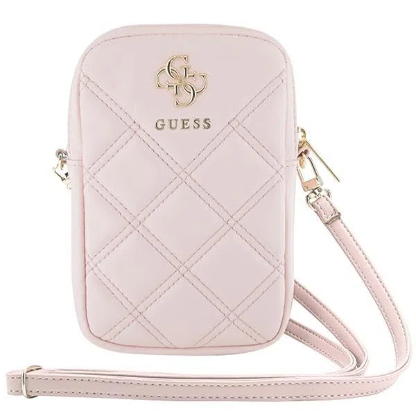 CG MOBILE Guess Handytasche GUWBZPSQSSGP Rosa Zip Quilted 4G