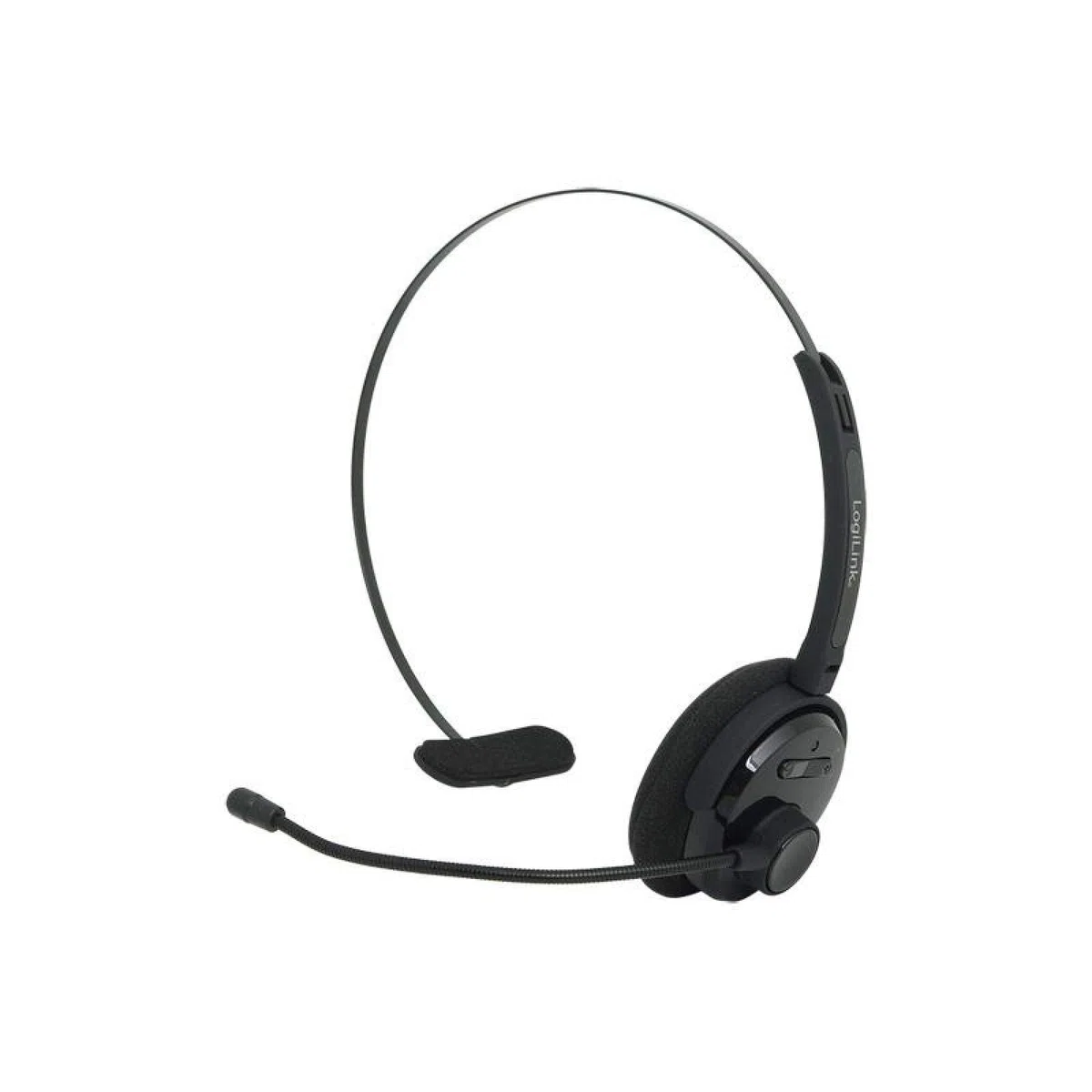 LogiLink Bluetooth Mono Headset mit Mikrofon PC Videokonferenz bis zu 14h Gesprächszeit