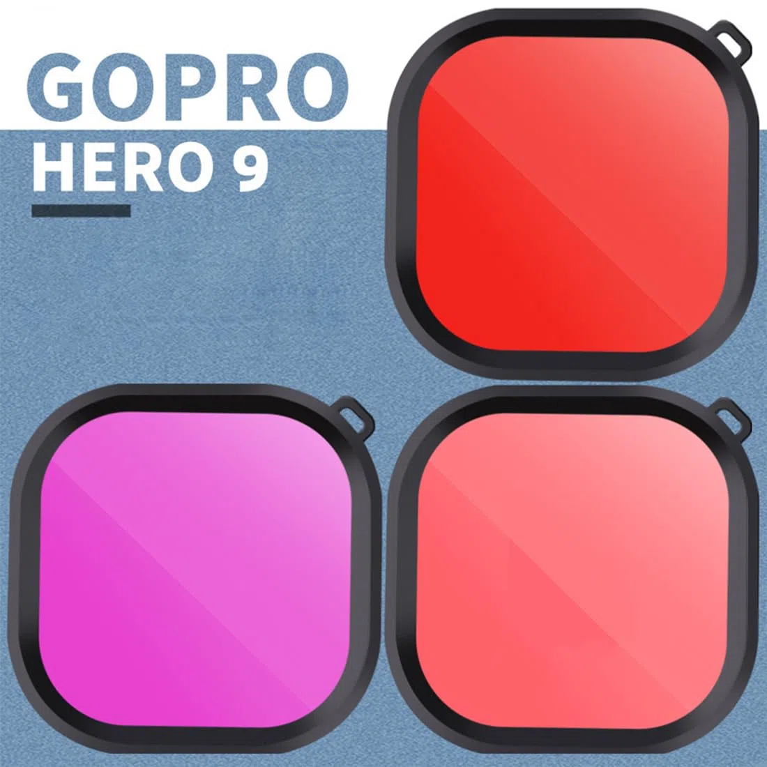 Filtern, 3 in 1 Schnorcheltauchen Unterwasser Rot/Pink/Lila Linsenfilter in Meerwasser & Süßwasser für wasserdichtes Kompatibel mit GoPro Hero 10, 9, 8