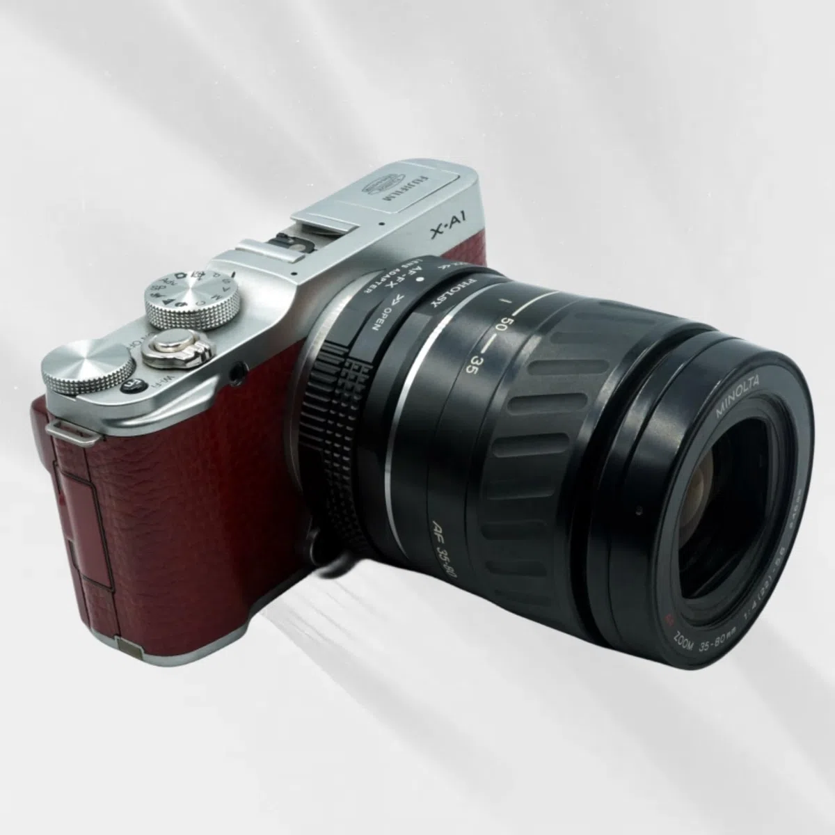 PHOLSY Objektivadapter mit Blendenring Kompatibel mit Sony A und Minolta AF Mount Objektiv auf Fuji X Mount Kameragehäuse Kompatibel mit Sony A auf Fuji X, Minolta AF auf Fuji X