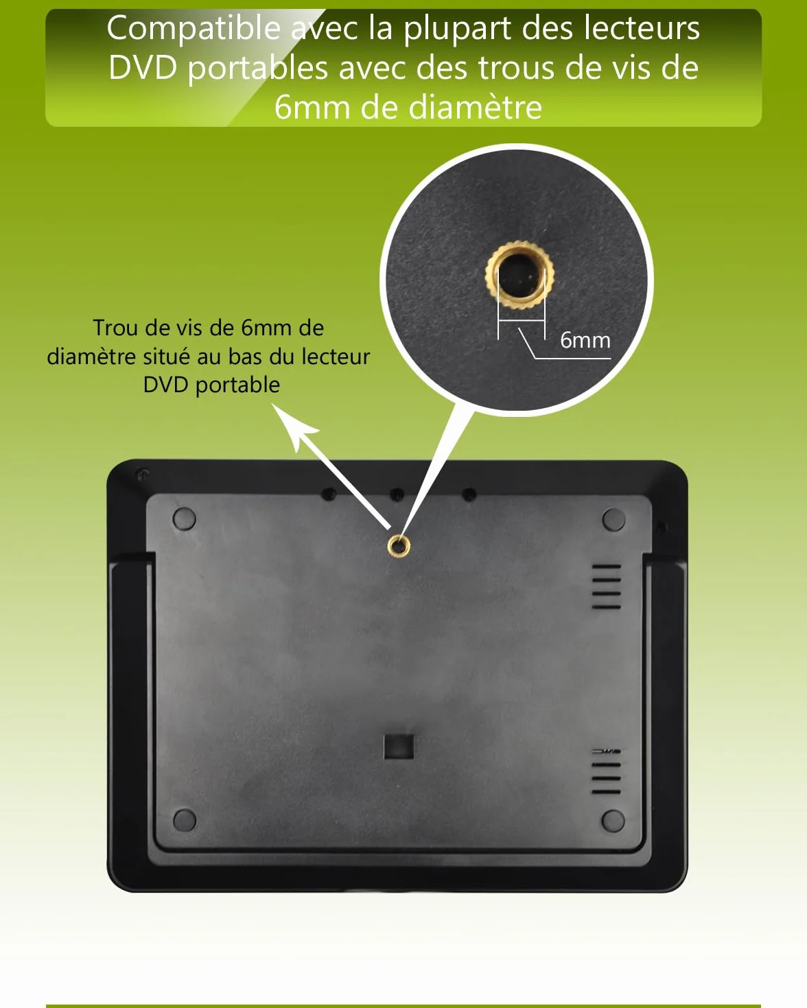 Kopfstützen-Montagevorrichtungen, verstellbare Halterung für DVD-Player mit Doppelbildschirm für Kopfstütze, 2 Halterungen für DVD-Player mit Doppelbildschirm