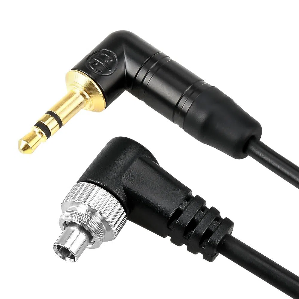Alvin’s Cables Tentacle Timecode Kabel für Panasonic Lumix S1H, GH5s, GH6, GH7 Kameras, 3.5mm TRS auf Locking PC Spiralkabel für Tentacle Sync-E, Track-E, Timebar