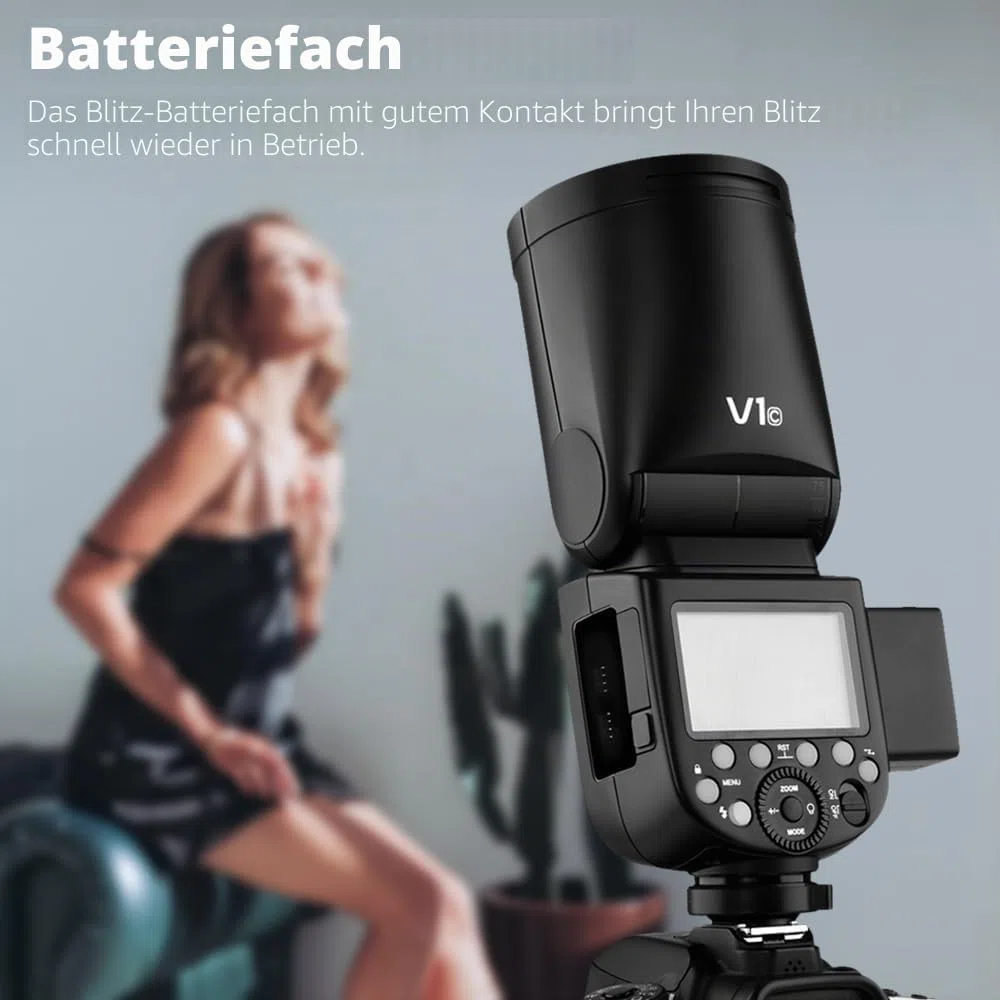 Godox VB26 VB26B Akku 7,2 V 2980 MAh für Godox V1 C/N/S/F/O/P Rundblitz und Godox V860iii S/N/C/F/O/P Blitz V850III AD100Pro Blitzgerät