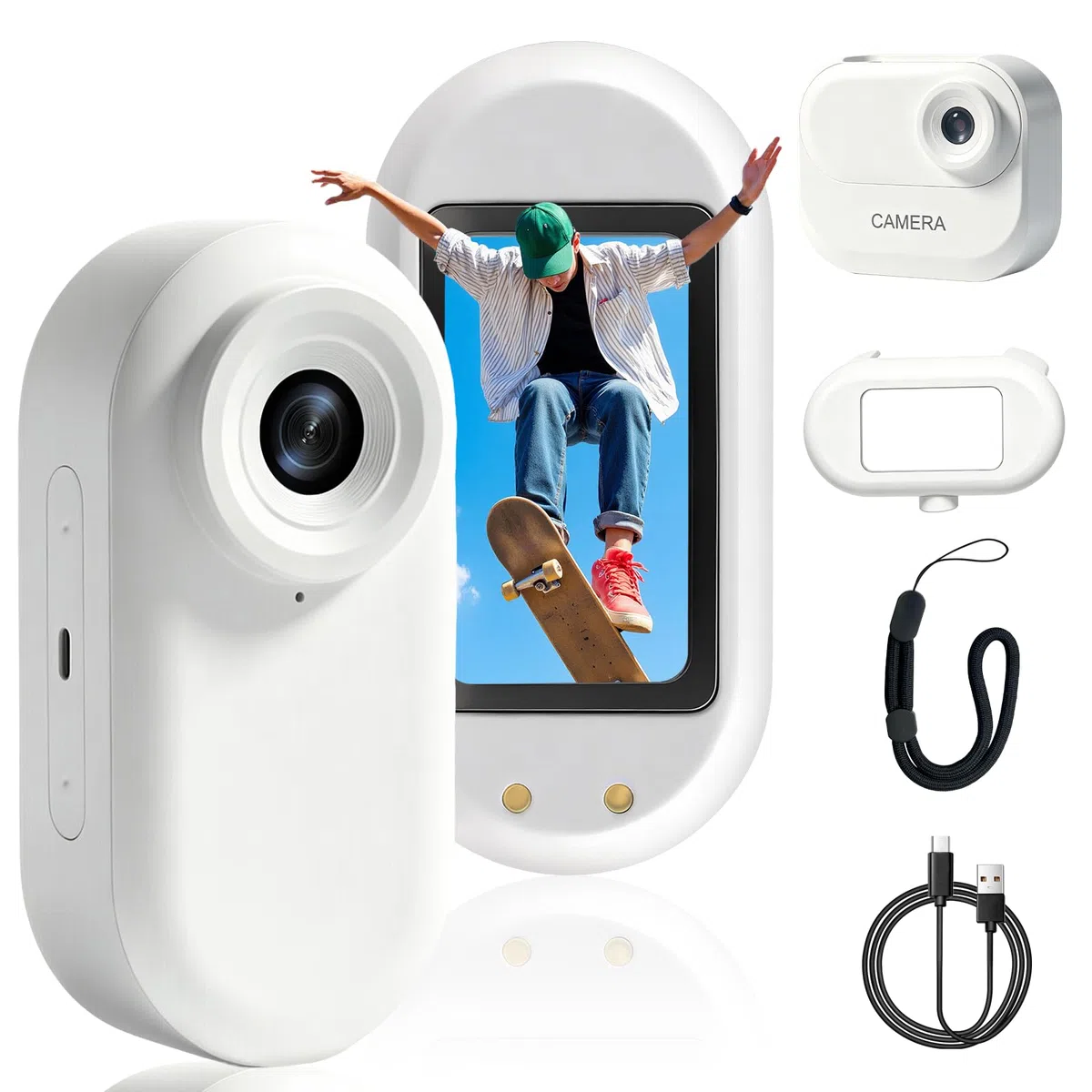 1080P Mini Action Cam Bodycam mit 32GB Karte POV Kamera für Radfahren Reisen Outdoor